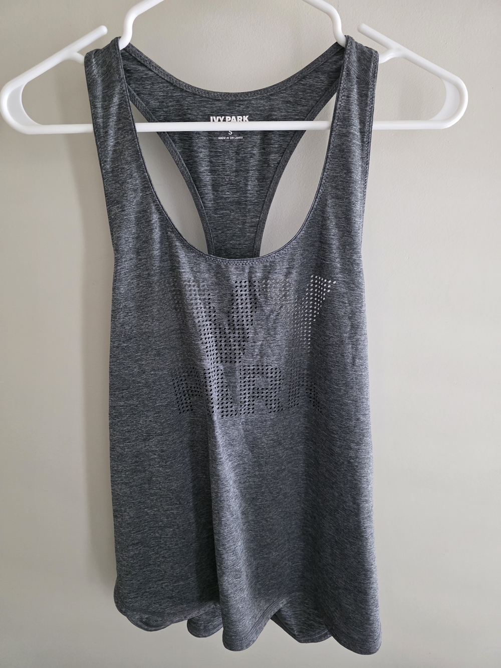 IVY PARK Women's Dark Gray Racerback Tank Top